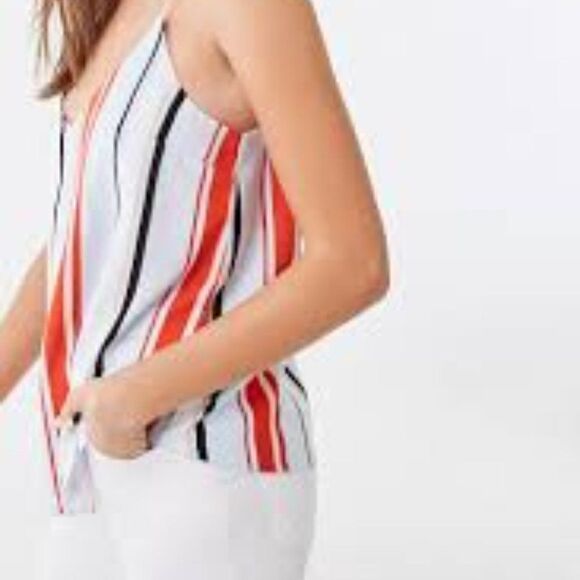 Forever 21, Boxy Striped V-Neck Cami-Size Small - Picture 2 of 7